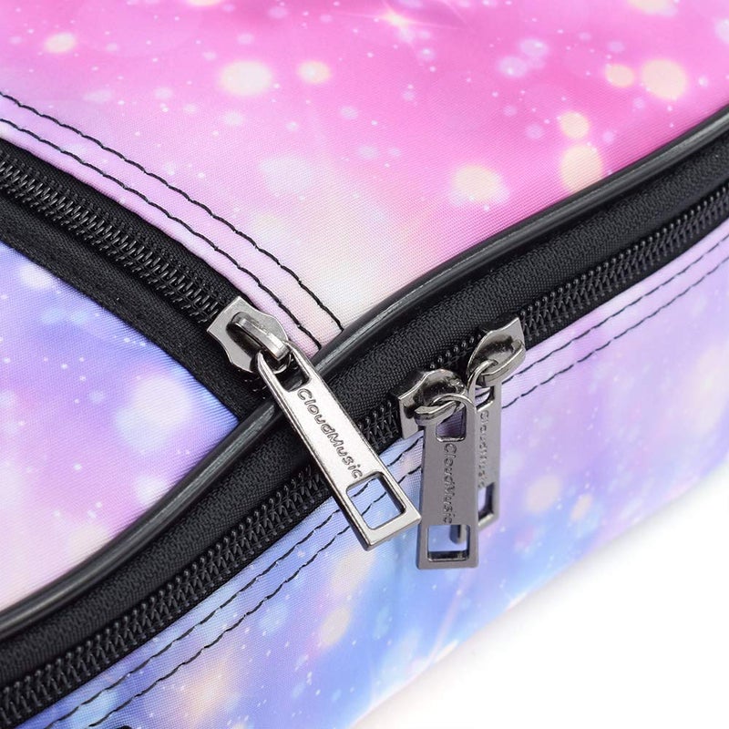 CLOUDMUSIC Ukulele Case Gig Bag Padded Backpack For Concert 23" Inch(Concert,Pink Purple Starry Night) - Image 5
